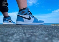 Air jordan 1 university blue snekeres for girls  - 38uk5