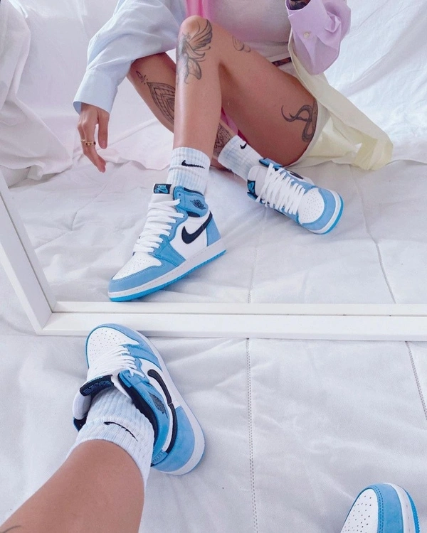 Air jordan 1 University Blue shoes for ladies - 39uk5.5