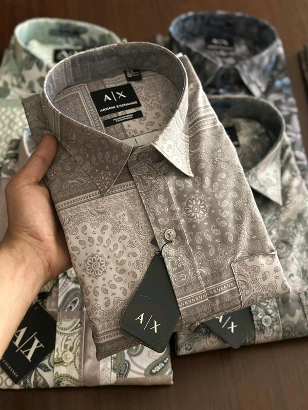ARMANI EXCHANGE PRINT SHIRTS - XL