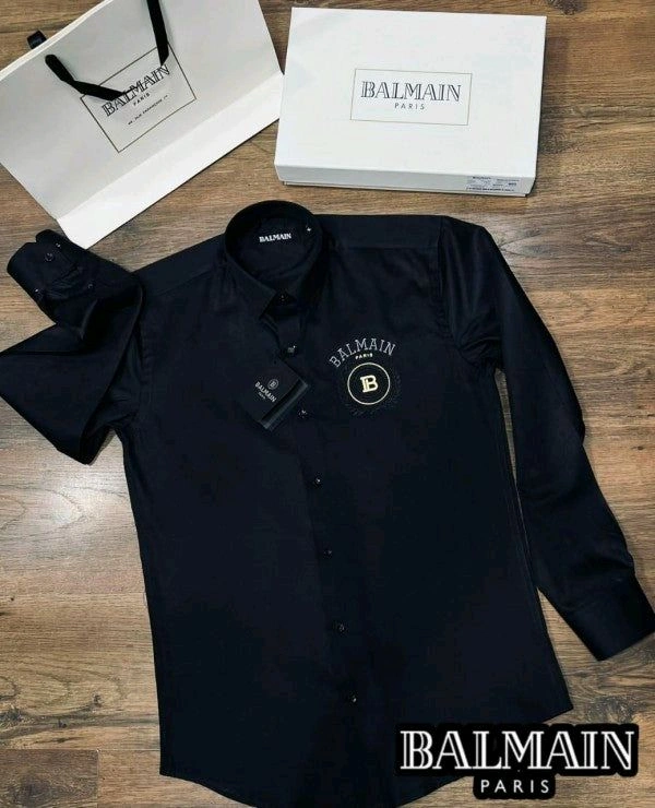 Luxury And Premium Cotton Shirt For Men - Black, S