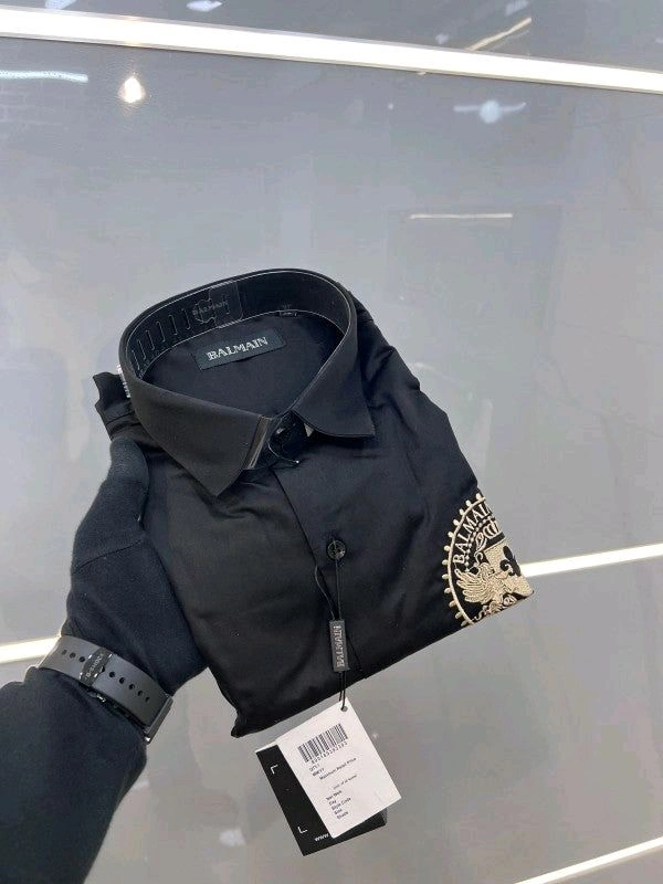 Luxury And Premium Cotton Shirt For Men - Black, S