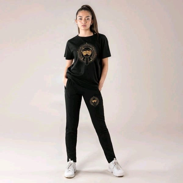 Women Luxury Co-Ord Set(GLASSES)  - Black, S