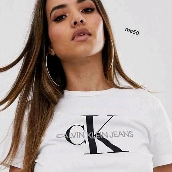 Women's Luxury Cotton T-shirts (AB40) - White, S