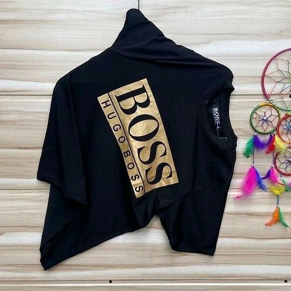 Women's Luxury Cotton T-shirts (AB16) - Black, XL