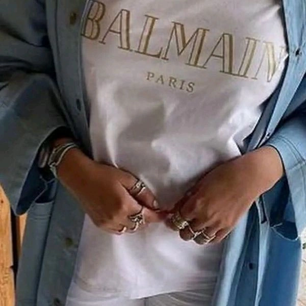 Women's Luxury Cotton T-shirts (AB35) - White, 3XL