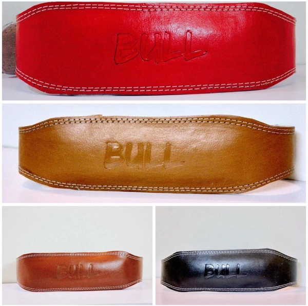 Bull Leather Gym Belts - Tan, L