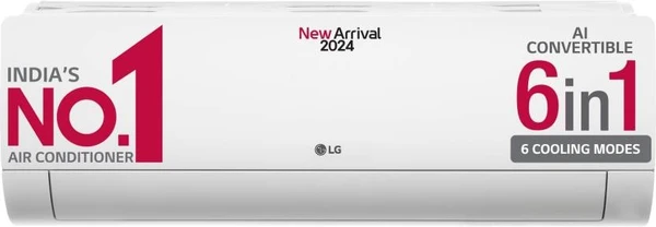 LG 1.5 Ton 5 Star Split Inverter AC AI Convertible 6-in-1 Cooling  - White  (TS-Q19YNZE, Copper Condenser) 2024 Model