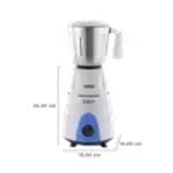 Usha USHA Colt 500 Watt 3 Jars Mixer Grinder (Overload Protection, White/Blue)