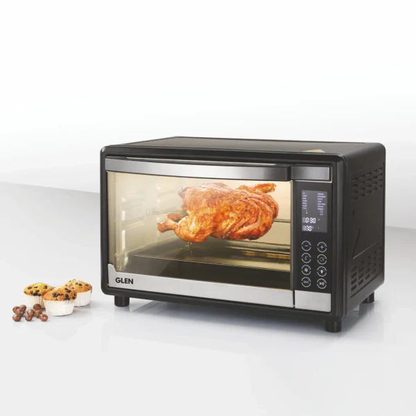 Glen Digital Oven Toaster Griller (OTG) -35 Litres with Convection, Motorized Rotisserie, 1600W - Black (5035DIGI)