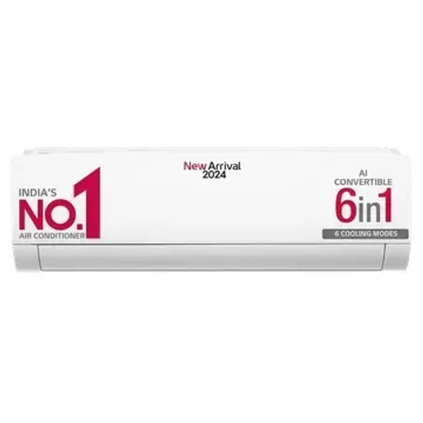 LG 6 in 1 Convertible 1 Ton 5 Star Inverter Split AC with 4 Way Swing (2024 Model, Copper Condenser, TSQ14ENZEAMLG) - 1 TON