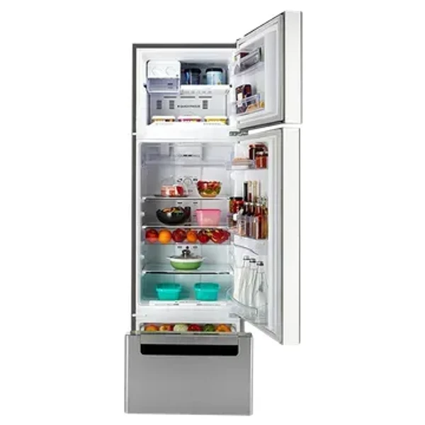 WHIRLPOOL Whirlpool FP 343D Protton Roy 330 Litres Frost Free Triple Door Refrigerator with 6th Sense ActiveFresh Technology (20817, Alpha Steel)