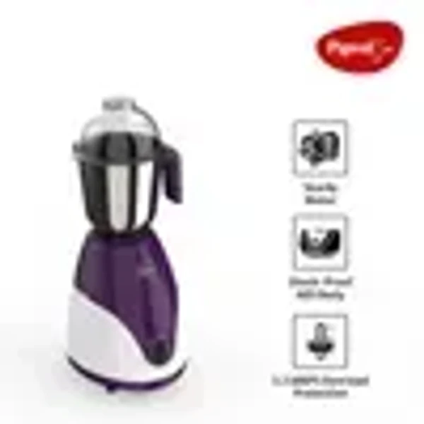 Pigeon Eva 750 Watt 3 Jars Mixer Grinder (Shock Proof Body, Purple)