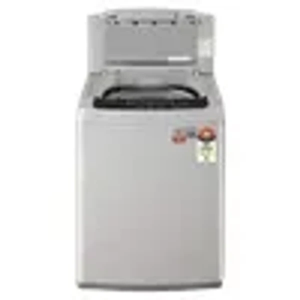 LG 7.5 kg 5 Star Inverter Fully Automatic Top Load Washing Machine (T75SKSF1Z.ASFQEIL, TurboDrum, Middle Free Silver)