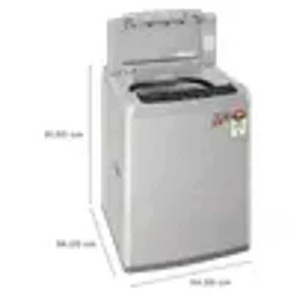 LG 7.5 kg 5 Star Inverter Fully Automatic Top Load Washing Machine (T75SKSF1Z.ASFQEIL, TurboDrum, Middle Free Silver)