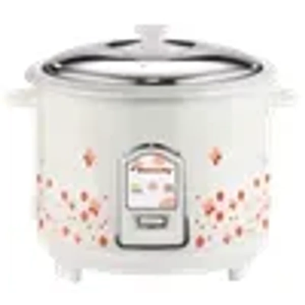 Butterfly Blossom 1.8 Litre Electric Rice Cooker with Cool Touch Body (White)