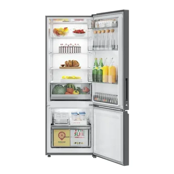 Haier 445 Litres 2 Star Frost Free Double Door Bottom Mount Convertible Refrigerator with Triple Inverter Technology (HRB-4952BIS-P, Inox Steel) - 445