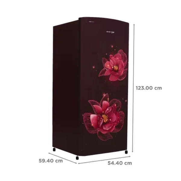 voltas VOLTAS beko 183 Litres 2 Star Direct Cool Single Door Refrigerator with Reciprocating Compressor (RDC215D / S0RFR0M0, Fressia Ruby