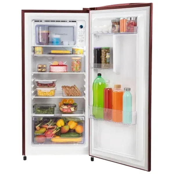 voltas VOLTAS beko 183 Litres 2 Star Direct Cool Single Door Refrigerator with Reciprocating Compressor (RDC215D / S0RFR0M0, Fressia Ruby