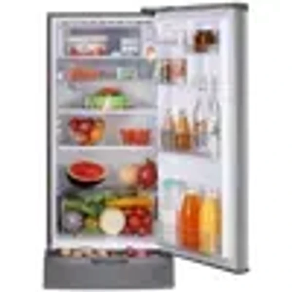  LG LG 185 Litres 4 Star Direct Cool Single Door Refrigerator with Antibacterial Gasket (GL-D199OPZY.DPZZPS, Shiny Steel)