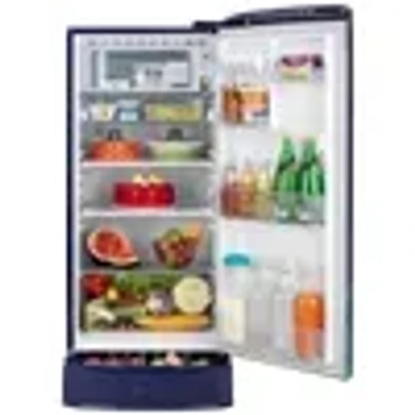 LG 185 Litres 3 Star Direct Cool Single Door Refrigerator with Antibacterial Gasket (GL-D201ABCD.BBCZEB, Blue Charm)