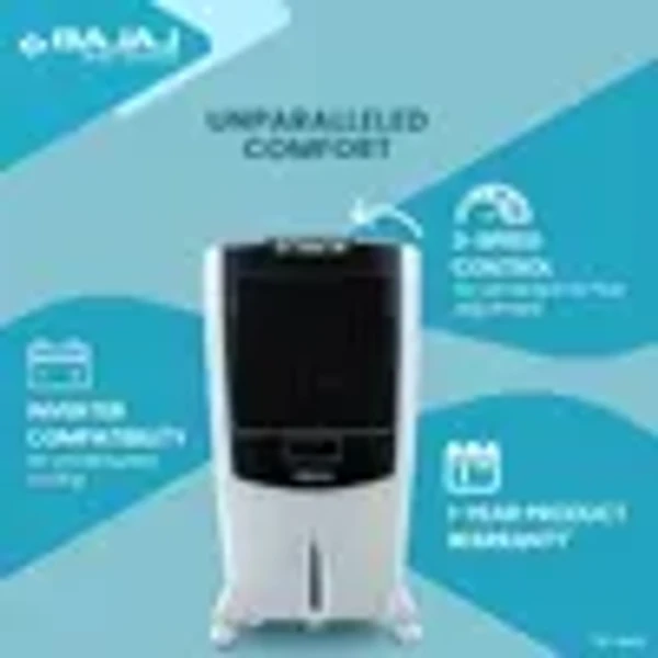 BAJAJ 95 Litres Desert Air Cooler (Anti Bacterial Technology, DMH95, White)