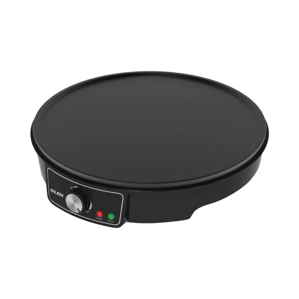 Glen Electric Dosa Maker makes Crepe, Chilla 30CM Non-Stick Cooking Plate, Temperature Control - Black (3038) - Black