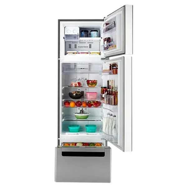 Whirlpool FP 263D Protton Roy 240 Litres Frost Free Triple Door Refrigerator with 6th Sense ActiveFresh Technology (20807, Alpha Steel) - 240
