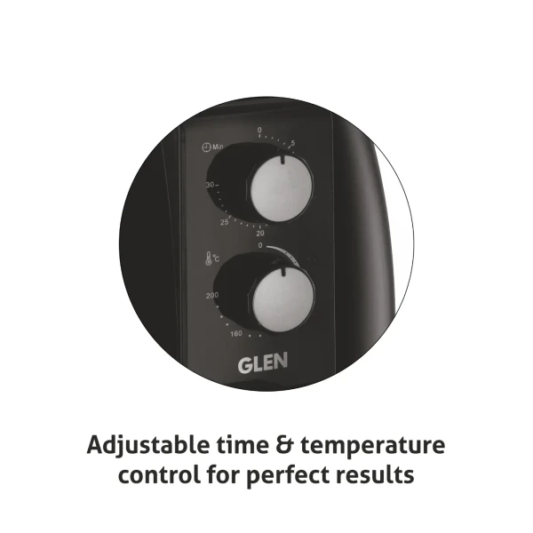 Glen Electric Rapid Fryer 3.8 Litres, 1350W, Temperature Control, Removable Frying Basket - Black (3048) - Black