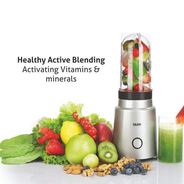 Glen Active-Blender Multi Fuction, 350W, 20000 RPM Mixer, Grinder, Blender, Juicer, 1 Bottle and 3 Jars (4048 NMF)