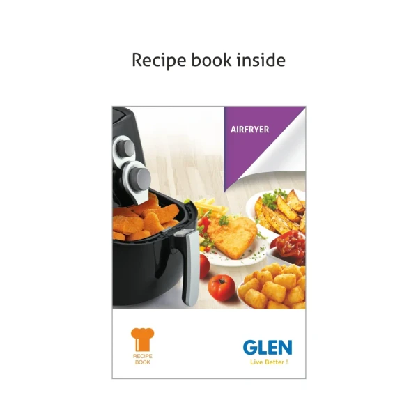 Glen Electric Air Fryer 2.8 Litres, 1350w Rapid Air Technology, Black (3044) - Black