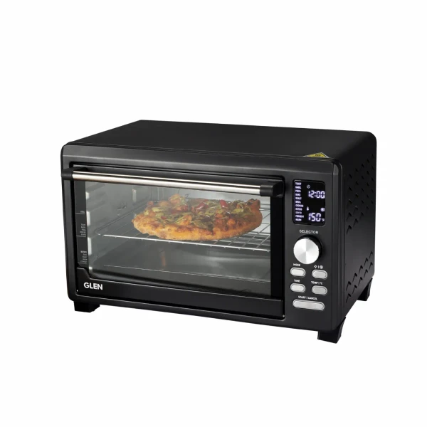 Glen Digital Oven Toaster Griller (OTG) - 23 Litres with Convection, Motorized Rotisserie 1500W - Black (5023DIGI)