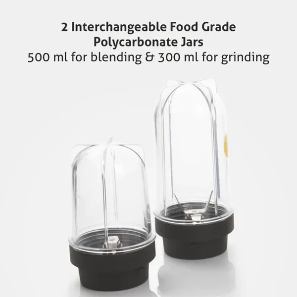 GLEN Active-Blender, 350W, 20000 RPM Mixer, Grinder, Blender, 2 Unbreakable Food Grade Jars (4048 N)