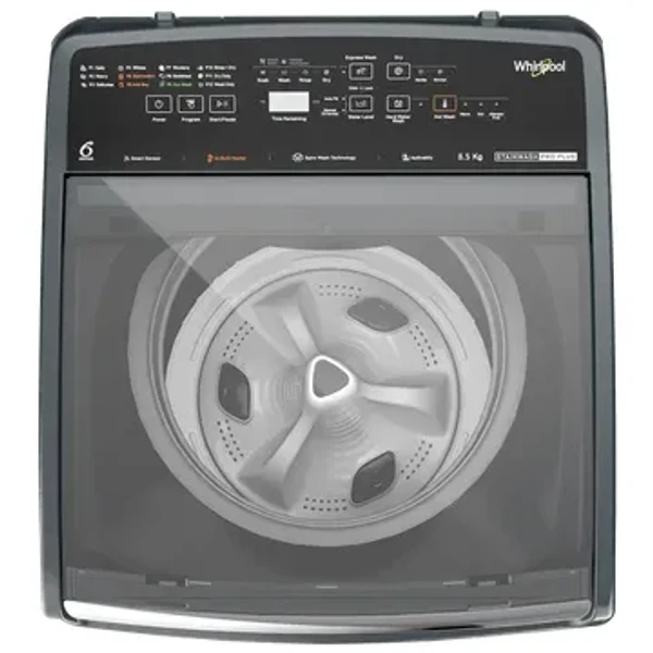 WHIRLPOOL Whirlpool 8.5 kg 5 Star Fully Automatic Top Load Washing Machine (Stainwash Pro Plus, In-built Heater, Midnight Grey)