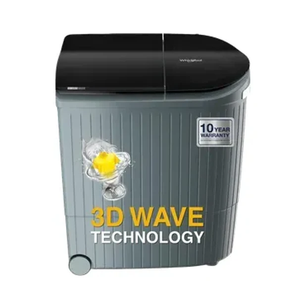 WHIRLPOOL Whirlpool 8.5Kg 5 Star Semi- Automatic Washing Machine with 3D Wave Technology (Hydrowash Premier, 30282, Silver)