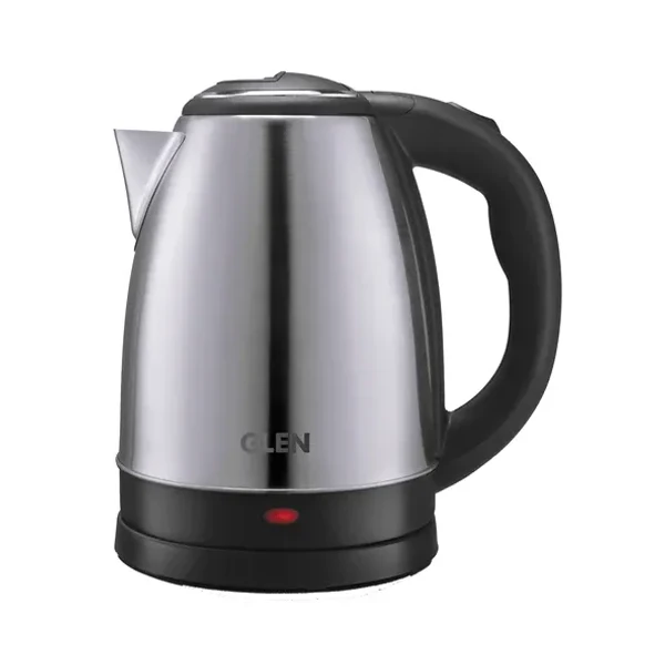 GLEN Electric Kettle 1.8 Litre Stainless Steel with 360?? Rotational Base, 1500 W - Silver (9002)