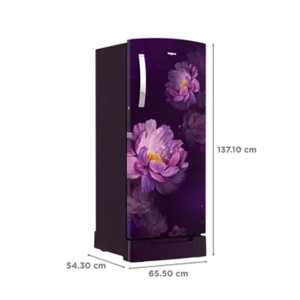 WHIRLPOOL Whirlpool IMPRO 192 Litres 3 Star Direct Cool Single Door Refrigerator with Stabilizer Free Operation (215 IMPRO ROY, Purple)