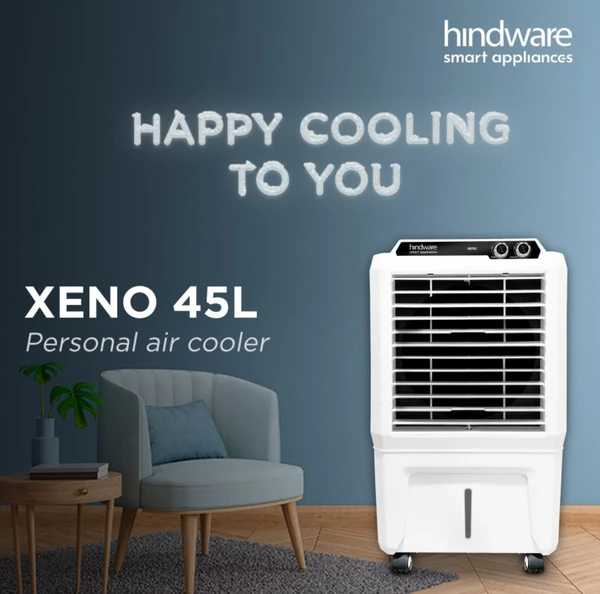 Hindware 45 L Room/Personal Air Cooler  (Black & White, XENO)