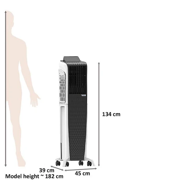 Symphony 55 Litres Tower Air Cooler (i-Pure Technology, DIET 3D - 55i+, Black 