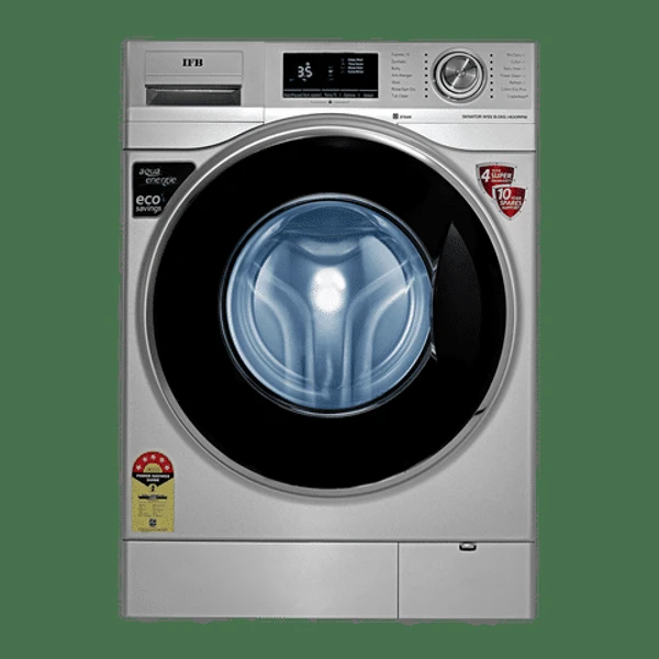 IFB 8 kg 5 Star Fully Automatic Front Load Washing Machine (Senator WSS STEAM, Steam Wash Technology, Silver) - 8KG