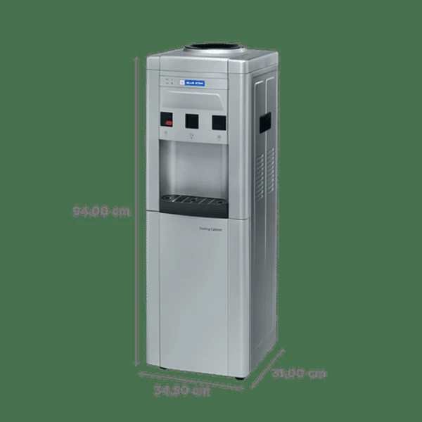 Blue Star GA Series Hot, Cold & Normal Top Load Water Dispenser with Cooling Cabinet (Grey) BWD3FMRGA-G