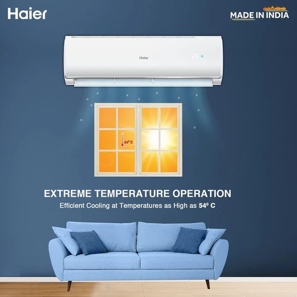 Haier Turbo Cool Plus 1.5 Ton 2 Star Split AC (2023 Model, Copper Condenser, Micro Anti Bacterial Filter, HSU18TTQS2BEFS)