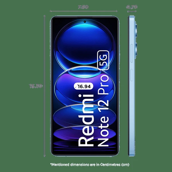 Redmi Note 12 Pro 5G (12GB RAM, 256GB, Frosted Blue)