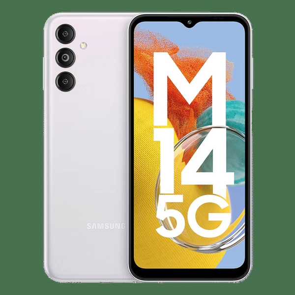 Samsung  SAMSUNG Galaxy M14 5G (4GB RAM, 128GB, Berry Blue) - icy silver