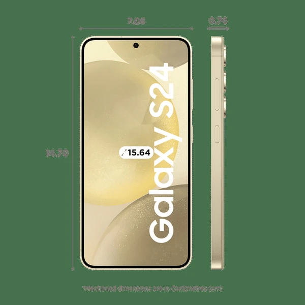 Samsung  SAMSUNG Galaxy S24 5G (8GB RAM, 512GB, Onyx Black - Amber yellow