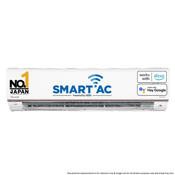 Panasonic  1.5 Ton 5 Star Wi-Fi Inverter Smart Split AC (7 in 1 Convertible with True AI Mode, 4 Way Swing, Active Air Purification by nanoeX/nanoe-G and real time AQI monitoring, Matter Certified, 2024 Model, White)