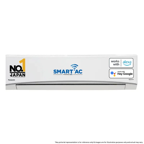 Panasonic  1.5 Ton 3 Star Hot & Cold Wi-Fi Inverter Smart Split AC (Copper Condenser, 7 in 1 Convertible with True AI Mode, 2 Way Swing, PM 0.1 & Ag Clean Plus Air Purification Filter, 2024 Model, White)