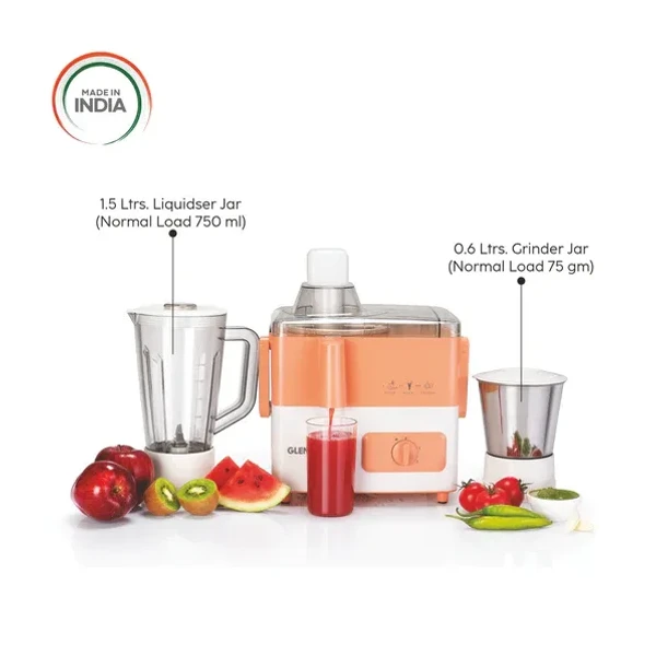 Glen 3-in-1 Juicer Mixer Grinder with 2 Jars 500 watt Power - SA4012JAR2