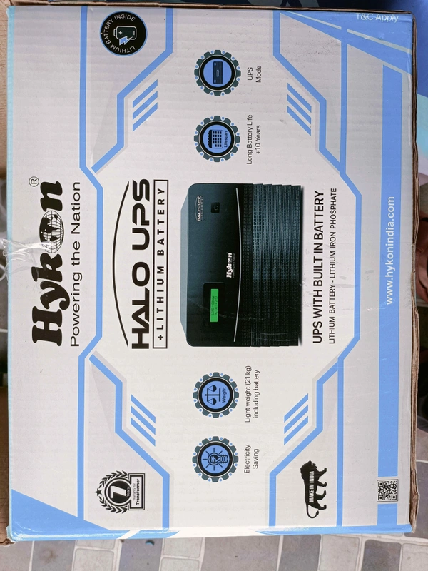 Hykon 1200 Halo Ups Inbuilt Lidhium Battery 