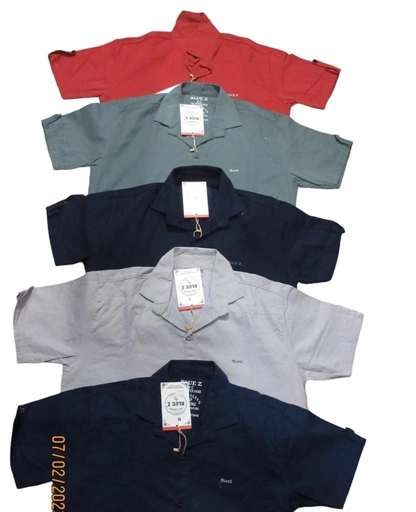 Blue Z Shirt Half Sleeve For Men's  - Cyprus, Xl