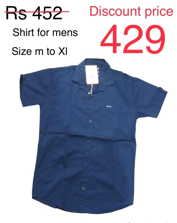 Blue Z Shirt Half Sleeve For Men's  - Gray, Xl